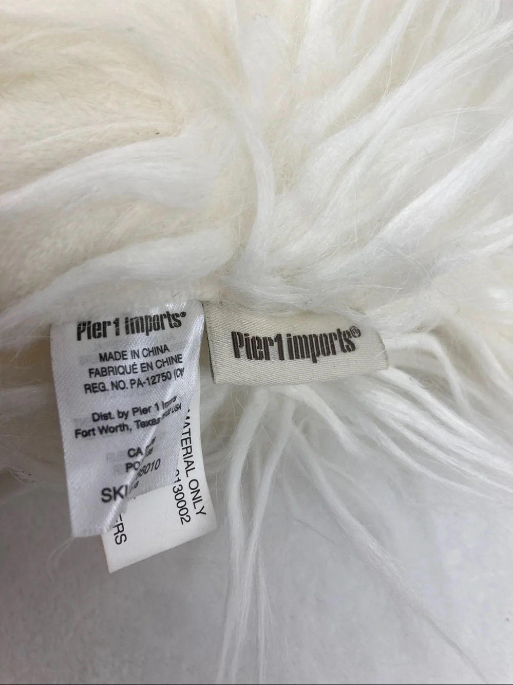 PIER 1 Llamacorn Stuffed Plush Animal Giselle Furry Llama & Unicorn White 16”